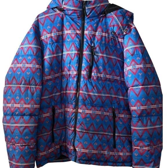 Club Room Mens Blue Water Resistant Hooded Winter Puffer Jacket Coat NWT - Picture 8 of 13